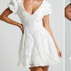 Showpo White Textured Mini Dress